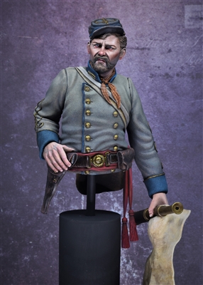 Confederate Officer, ACW, 1/10 scale resin bust/half figure