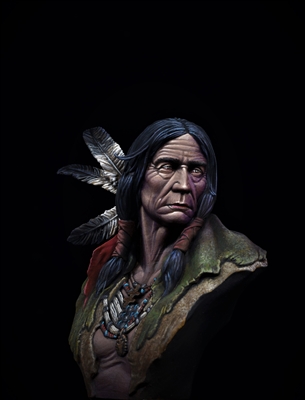 Pueblo Indian resin bust in 1/6 scale