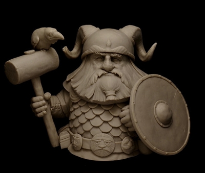 SMM011 Mercenary Dwarf, 1/12 scale bust, 5 resin parts, sculpted by Lucas Pina Penichet, this sculpt is limited to 1212 copies