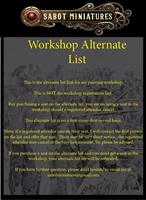 Alternate list for the painting workshop should an attendee cancel or forfeit their seat. All alternate list registration fees will be refunded if the potential seat does not become available.