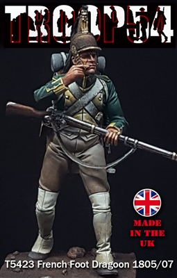 T5423 French Foot Dragoon 1805/07, 54mm resin figure, sculpted by Antonio Meseguer
