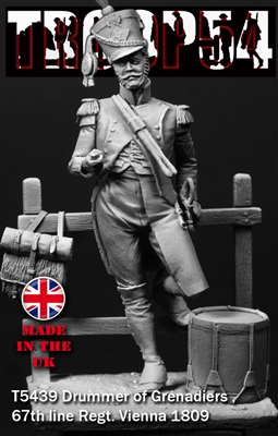 Drummer of Grenadiers, 67th Line Regt. Vienna 1809, 54mm resin full figure