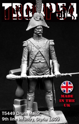 Drum Major, 9th Line Infantry, Styria 1809, full resin kit in 54mm