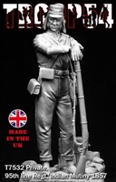T7532 Private, 95th Line Regt, Indian Mutiny 1857, 75mm resin figure, sculpted by Antonio Meseguer