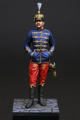 V75005 - Austro-Hungarian Hussar Officer WWI vol.II, 75mm resin figure, Designed by Sandor Harsanyl, Box art by Laszlo Gyorgy