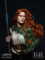 WOM00002 Boudicca,1/10 scale bust, 4 resin parts, sculpted by Pedro Fernandez, box art by Pepa Saavedra