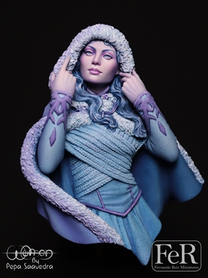 WOM00011 Winter, 1/10 scale bust, 3 resin parts, sculpted by Pedro Fernandez, box art by Pepa Saavedra