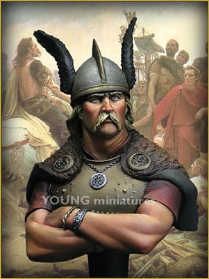 YH1810 - Vercingetorix Gallic Wars, B.C 52, resin 1/9 scale bust