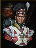 The 92nd Gordon Highlanders Waterloo 1815, 1/9 scale bust