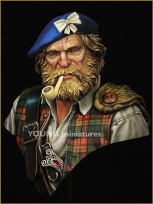 Highland Clansman, 1/10 Scale Resin Bust