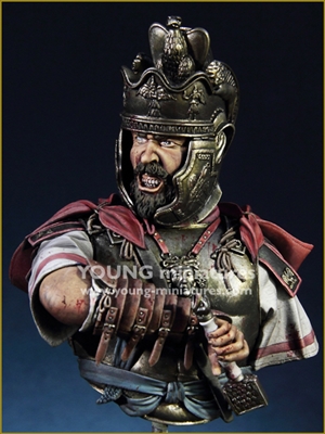 YH1843 - ROMAN CAVALRY OFFICER-Theilenhofen Germany 2nd C.AD, 1/9 scale bust