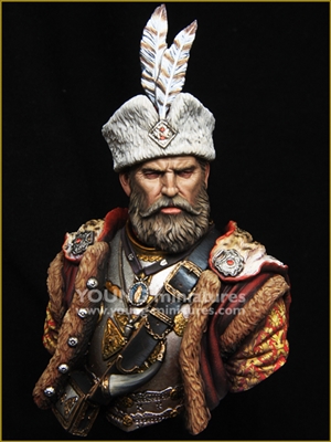 Polish Hussar Nobleman, 1/10 scale resin bust