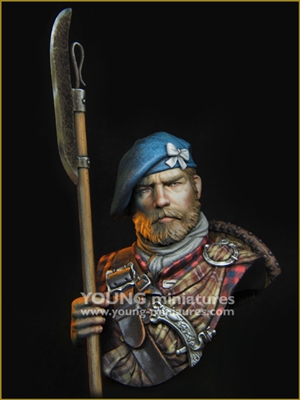 YH1865 - Scottish Highlander, 1/10 scale, 9 resin parts, Sculpted by Young B song, Painted by Kirill Kanaev