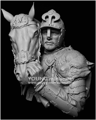 YH1869 - Comradeship Polish Hussars 17th Cen, 1/10 scale bust, 17 resin parts, sculpted by Young B Song