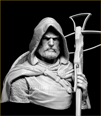 Resin cast bust in 1/10 scale