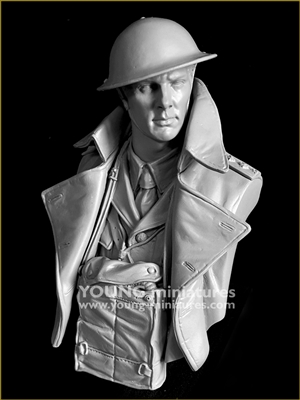 Resin cast historical bust in 1/10 scale