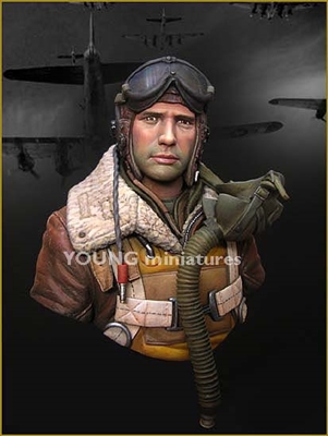 YM1815 - B-17 Waist Gunner, ETO, 1944, resin 1/9 scale bust