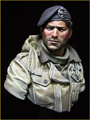 YM1835 - British Tank Crew, resin 1/9 scale bust