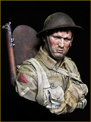 YM1837 - British Infantryman Somme 1916, resin 1/9 scale bust