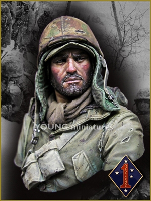 YM1838 - THE CHOSIN FEW (Battle of Jang-Jin Reservoir), -USMC KOREAN WAR 1950, resin 1/9 scale bust