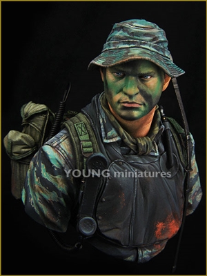 YM1845 - U.S. Navy SEAL Vietnam, resin 1/9 scale bust