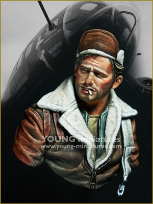 B-17 Bomber Crew, WWII, 1/10 Scale Resin Bust