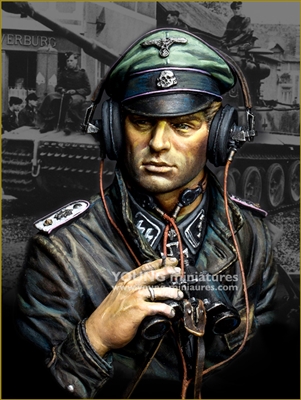 YM1876 - SS Panzer Commander Normandie 1944, resin 1/9 scale bust