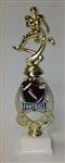 Assembled Football Trophy  12 inches with White Base