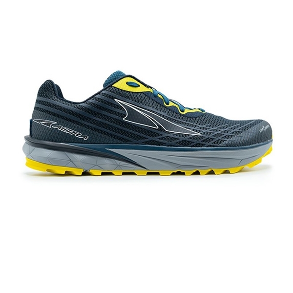 Mens Altra Running TIMP 2 zero-drop trail running shoes - Moroccan Blue / Yellow