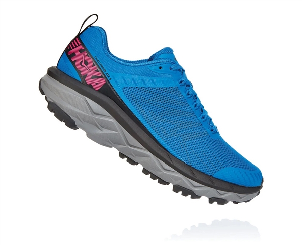 Womens Hoka CHALLENGER ATR 5 Trail Running Shoes - Imperial Blue / Pink Peacock
