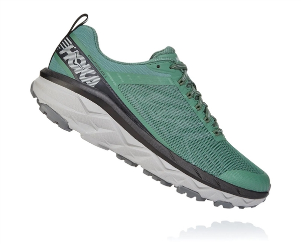 Mens Hoka CHALLENGER ATR 5 WIDE Trail Running Shoes - Myrtle / Charcoal Gray