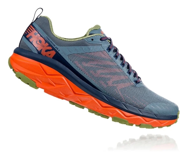 Mens Hoka CHALLENGER ATR 5 WIDE Trail Running Shoes - Stormy Weather / Moonlit Ocean