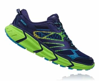 Mens Hoka CHALLENGER ATR 2 Trail Running Shoes - Astral Aura / Neon Green