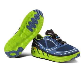 Mens Hoka CONQUEST TARMAC Road Running Shoes - Navy Blue / Lime / Black