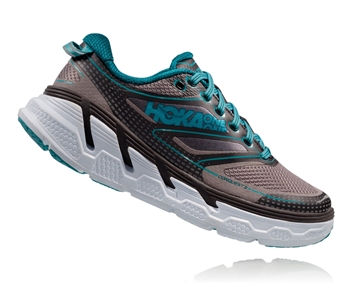 Womens Hoka CONQUEST 3 Road Running Shoes - Pavement / Gull