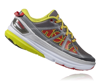 Womens Hoka CONSTANT 2 Road Running Shoes - Grey / Acid