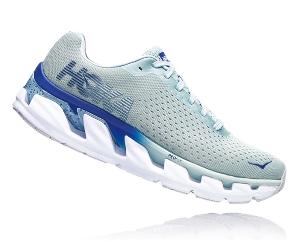 Womens Hoka One One ELEVON Running Shoes - Lichen / Sodalite Blue