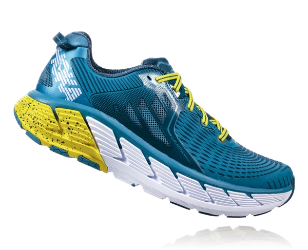 Mens Hoka GAVIOTA Road Running Shoes - Niagara / Midnight