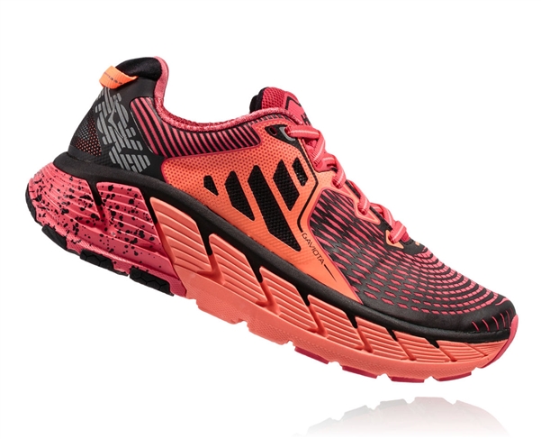 Womens Hoka GAVIOTA Road Running Shoes - Paradise Pink / Neon Coral