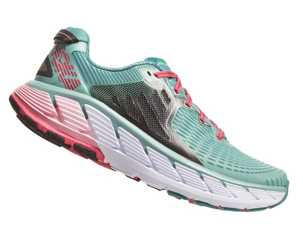 Womens Hoka GAVIOTA Road Running Shoes - Canton / Green Blue Slate