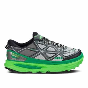 Mens Hoka MAFATE 4 Trail Running Shoes - Black / Green Flash
