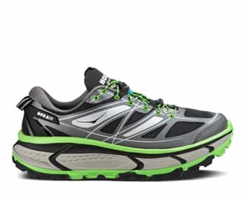Mens Hoka MAFATE SPEED Trail Running Shoes - Grey / Green Flash
