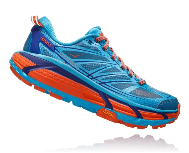 Womens Hoka MAFATE SPEED 2 Trail Running Shoes - Scuba Blue / Storm Blue