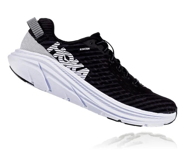 Mens Hoka One One RINCON Running Shoes - Black / White