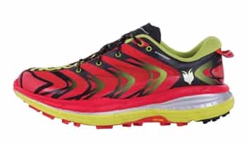 Mens Hoka SPEEDGOAT Trail Running Shoes - Bright Red / Acid