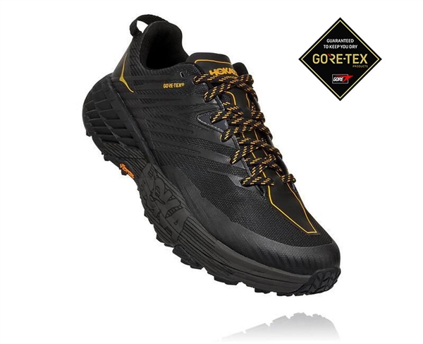 Mens Hoka SPEEDGOAT 4 GTX (GORE-TEX) Waterproof Trail Running Shoes - Anthracite / Dark Gull Grey