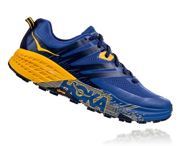 Mens Hoka SPEEDGOAT 3 Trail Running Shoes - Galaxy Blue / Old Gold