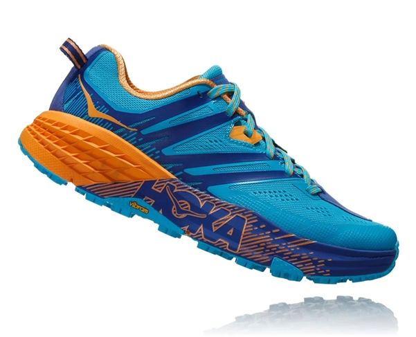 Womens Hoka SPEEDGOAT 3 Trail Running Shoes - Scuba Blue / Sodalite Blue