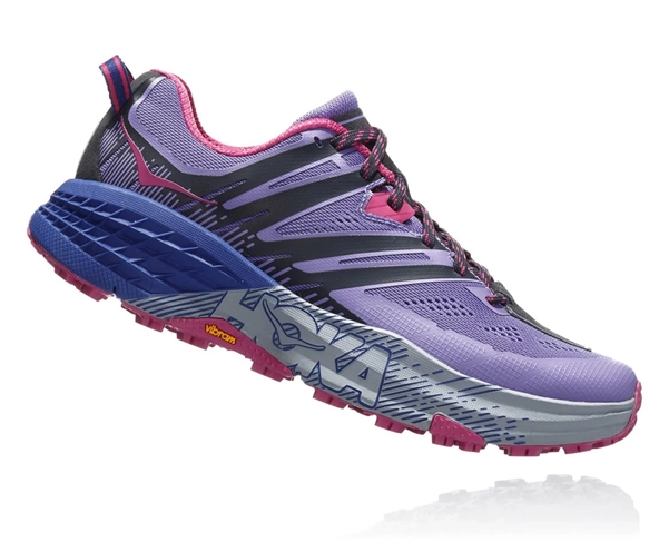 Womens Hoka SPEEDGOAT 3 Trail Running Shoes - Paisley Purple / Ebony