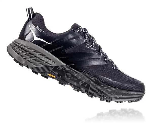 Womens Hoka SPEEDGOAT 3 WATERPROOF Trail Running Shoes - Black / Plein Air
